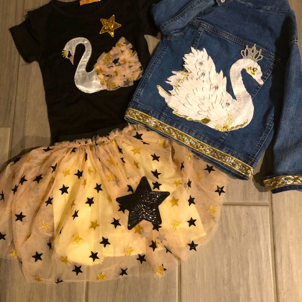 Swan Themed Outfit with Star Accents
